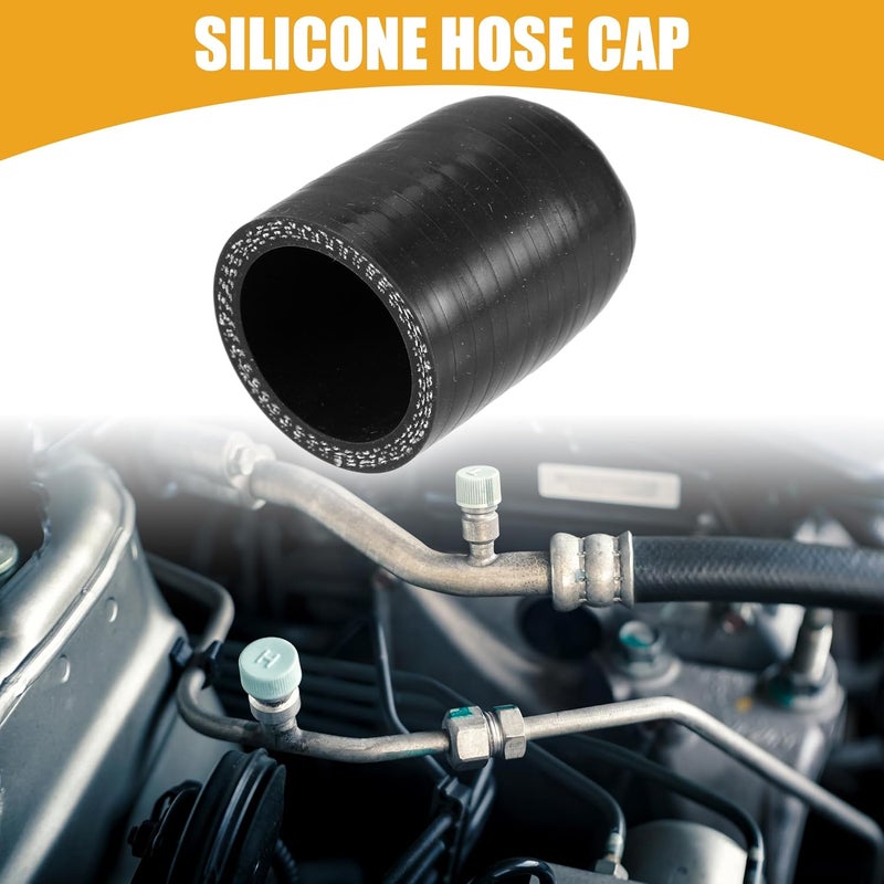 Partuto 1Pc 35mm 1.38" ID Universal Silicone Coolant Cap Intake Vacuum Hose End Plug - Car for Coolant Heater Bypass Vacuum Water Port - Silicone Black - Image 2